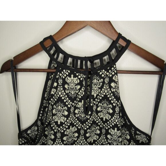 Beautiful Damask Print Sleeveless Monteau Dress NWOT! Size Lg. - Picture 4 of 7